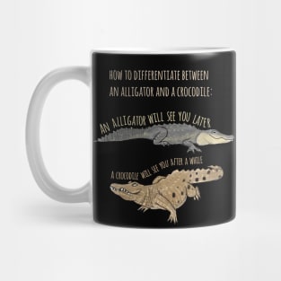Funny Alligator and Crocodile T-Shirt Mug